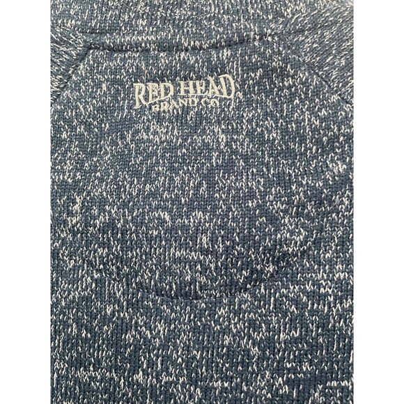 Red Head Brand Co. Blue Half Button Pullover Sweater Medium - Picture 3 of 8